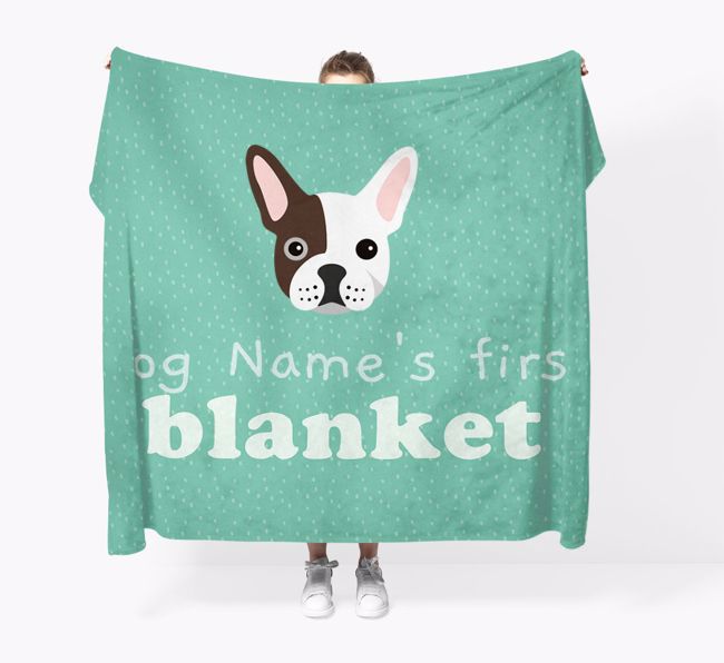 'Dog's First Blanket' - Personalised {breedFullName} Throw Blanket